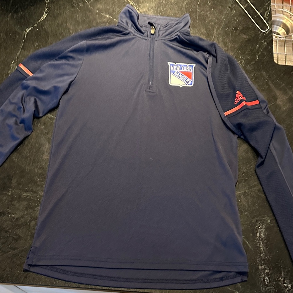 adidas Navy Blue Kids Sweatshirt with Red Accents